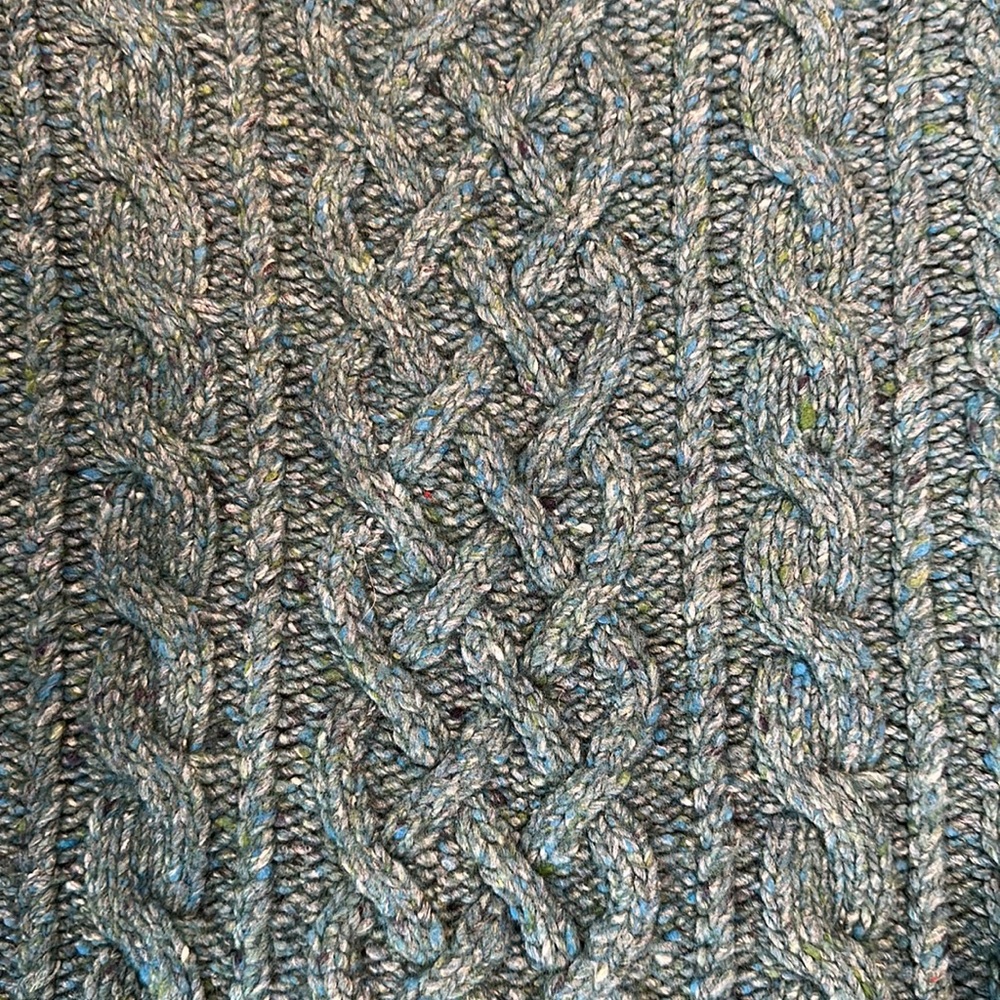 Milly oversized fisherman sweater in lagoon - Picture 3 of 6